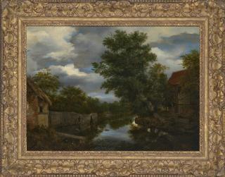Jacob van Ruisdael - A pollarded willow overhanging a river