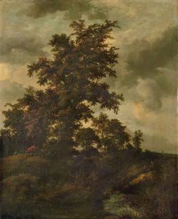 Jacob van Ruisdael - Chasseurs Dans Un Paysage Boisé