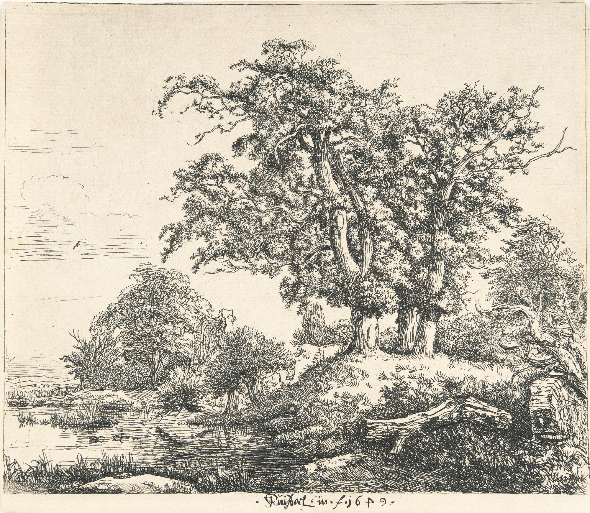 Jacob van Ruisdael - Die drei Eichen