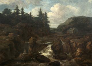 Jacob van Ruisdael - Wasserfall in bergiger Landschaft