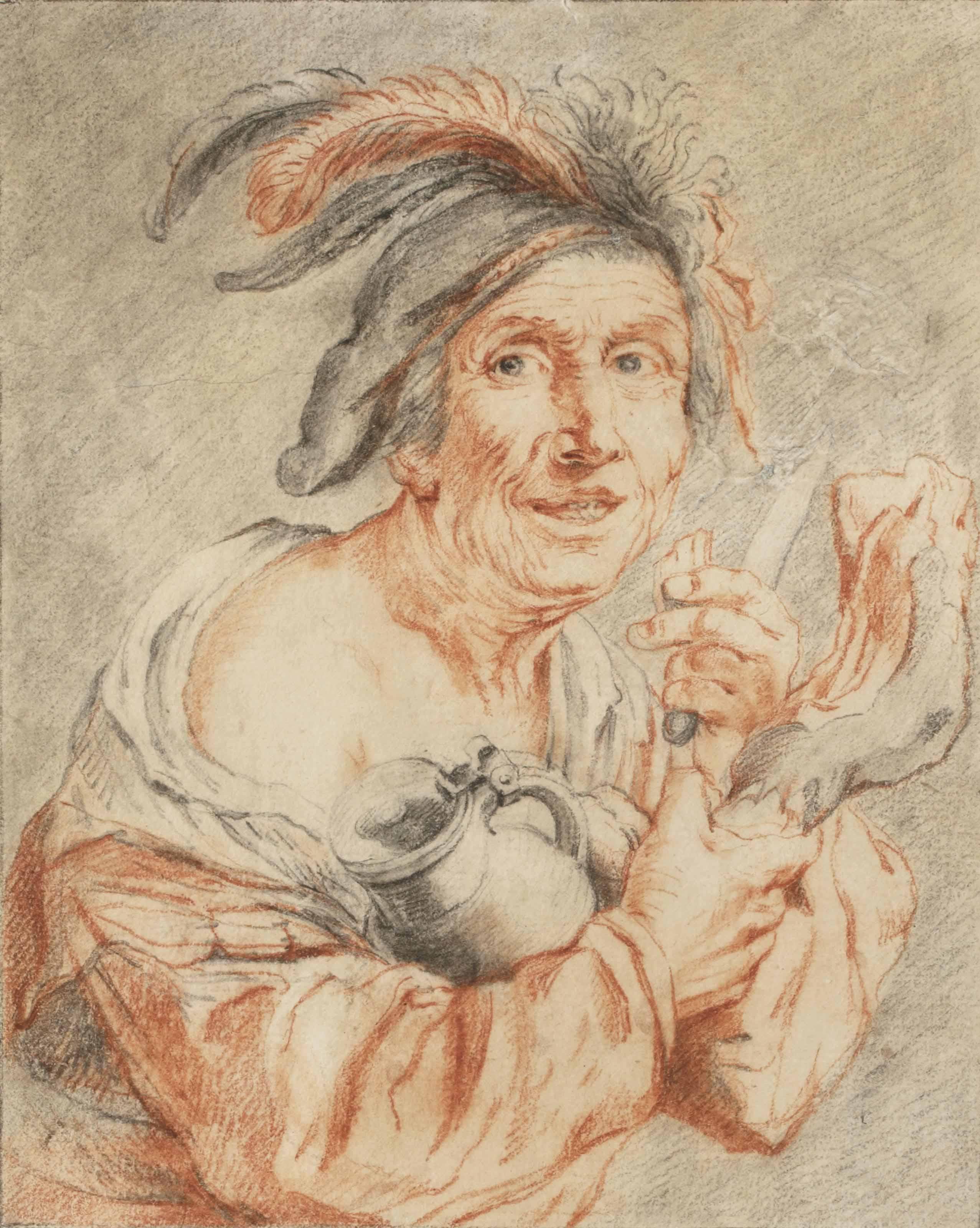 Jacob Van Toorenvliet - Homme au pichet et au jambon