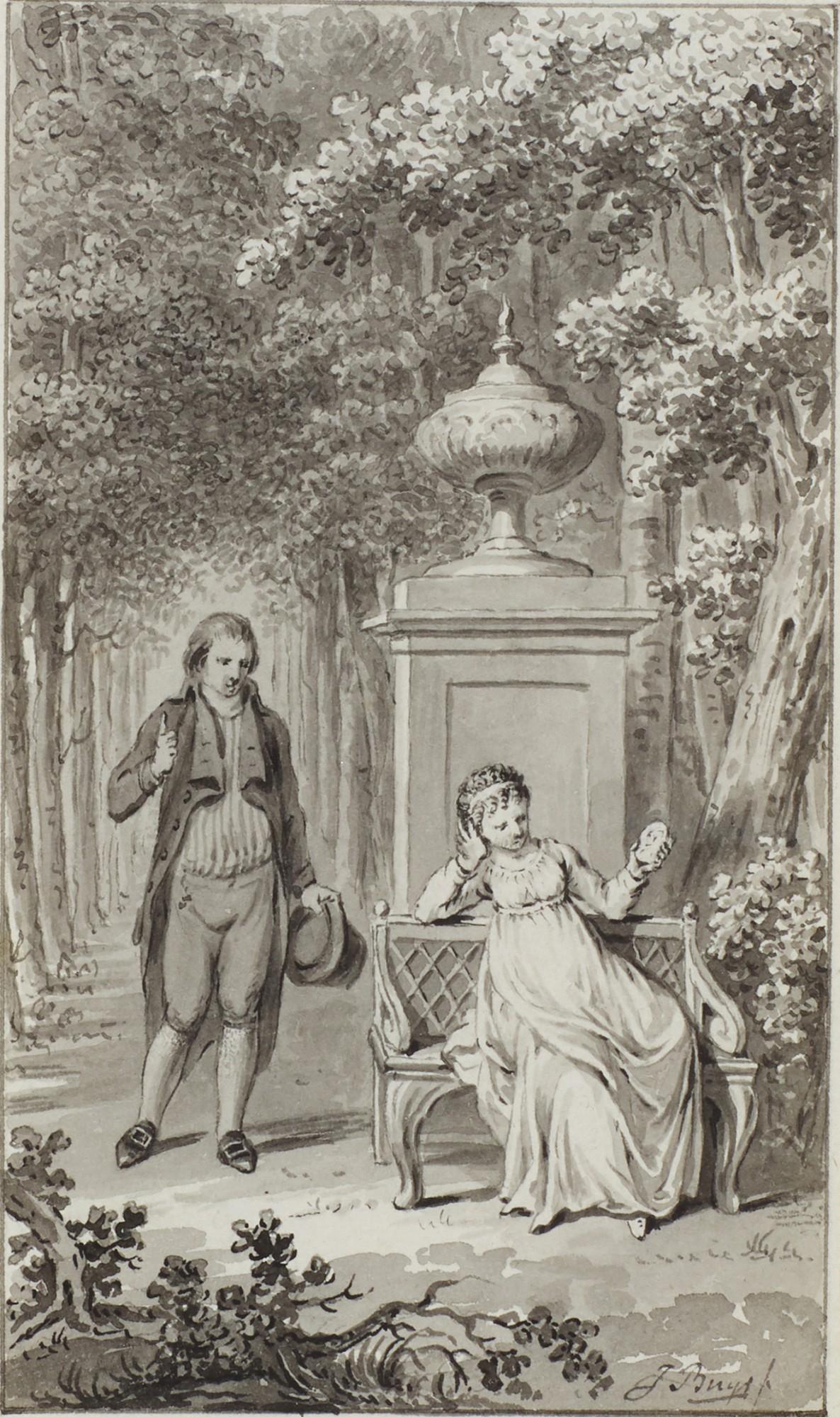 Jacobus Buys - Two designs for book illustrations