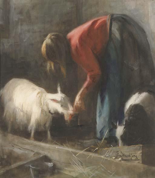 Jacobus Frederick Sterre de Jong - Feeding the goats