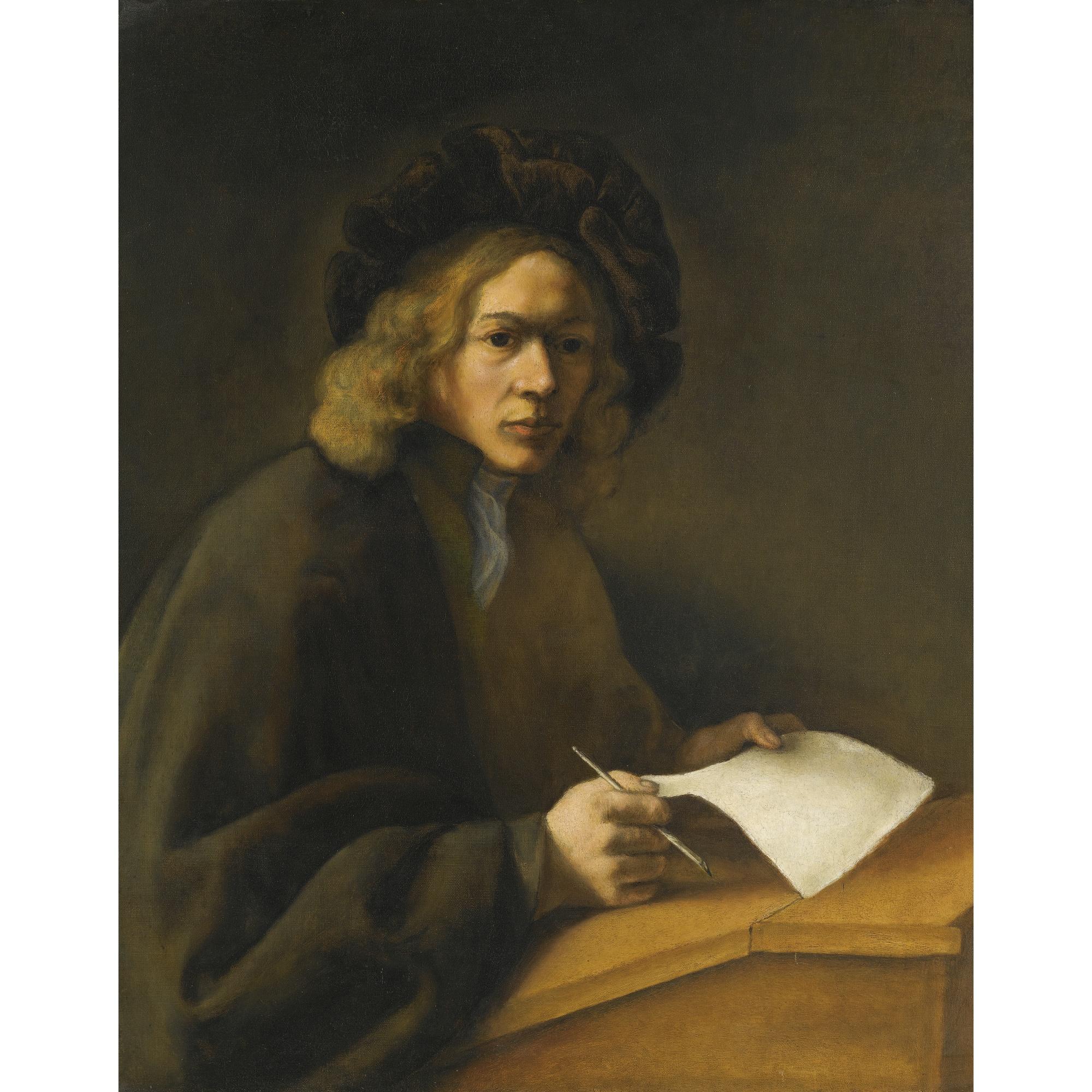 Jacobus Levecq - A Young Man At A Writing Desk