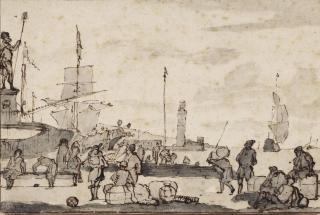 Jacobus Storck - View of a Mediterranean harbour