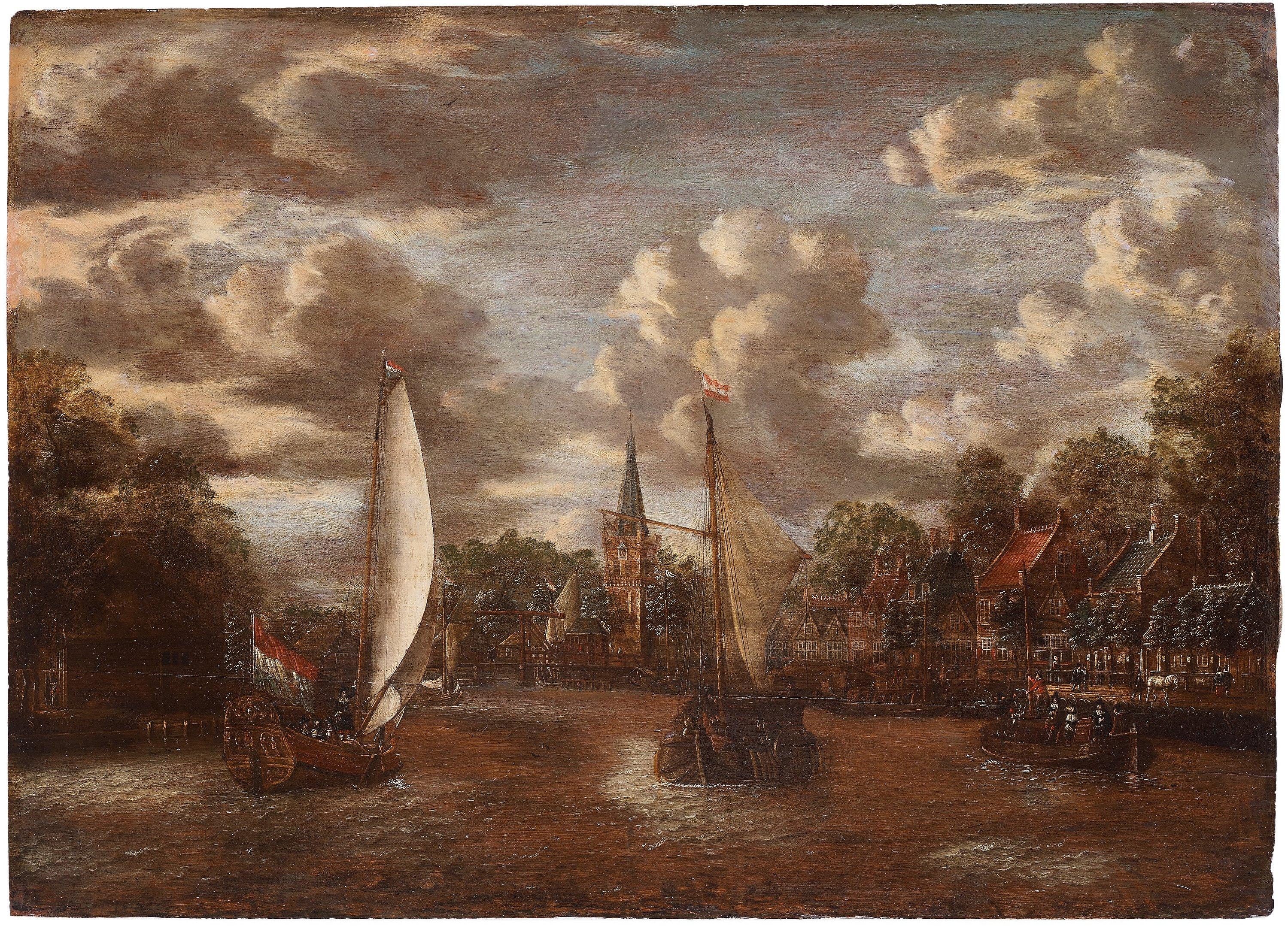 Jacobus Storck - View of the Maarssen on the river Vecht