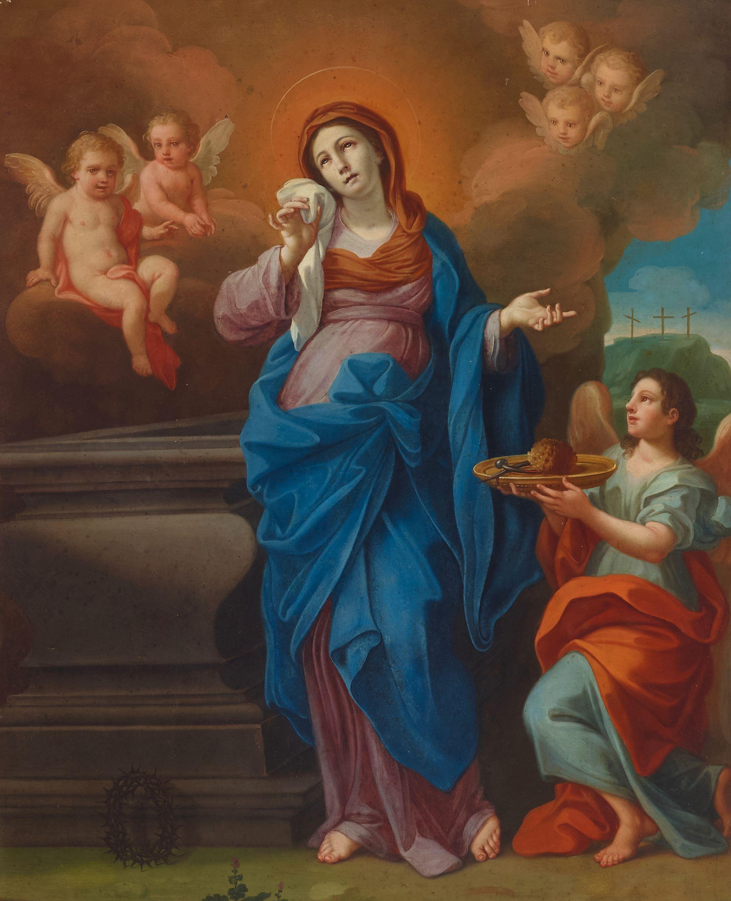 Jacopo Alessandro Calvi - The Virgin Mary with the crown of thorns and nails of the Passion