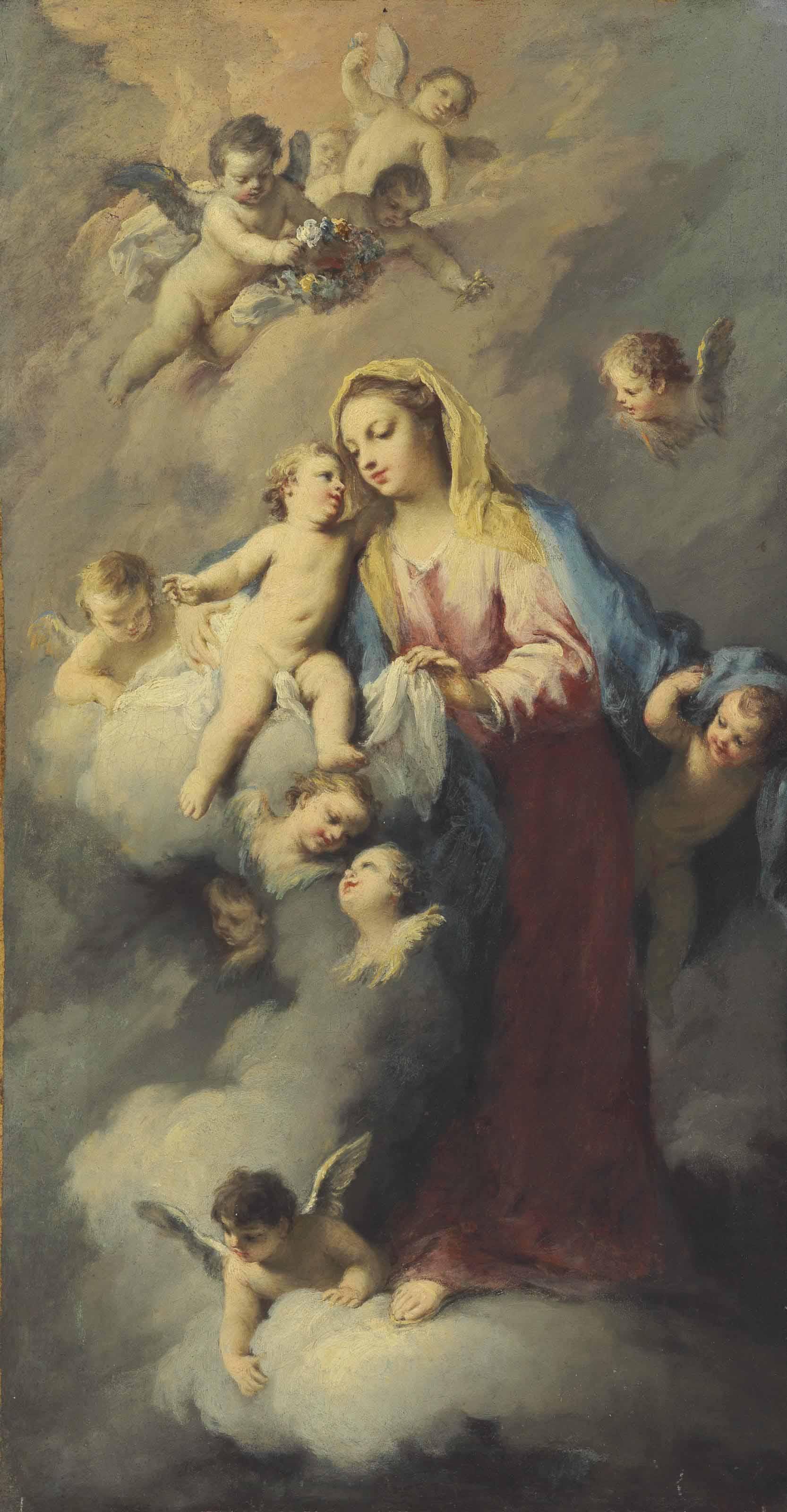 Jacopo Amigoni - The Madonna and Child with angels