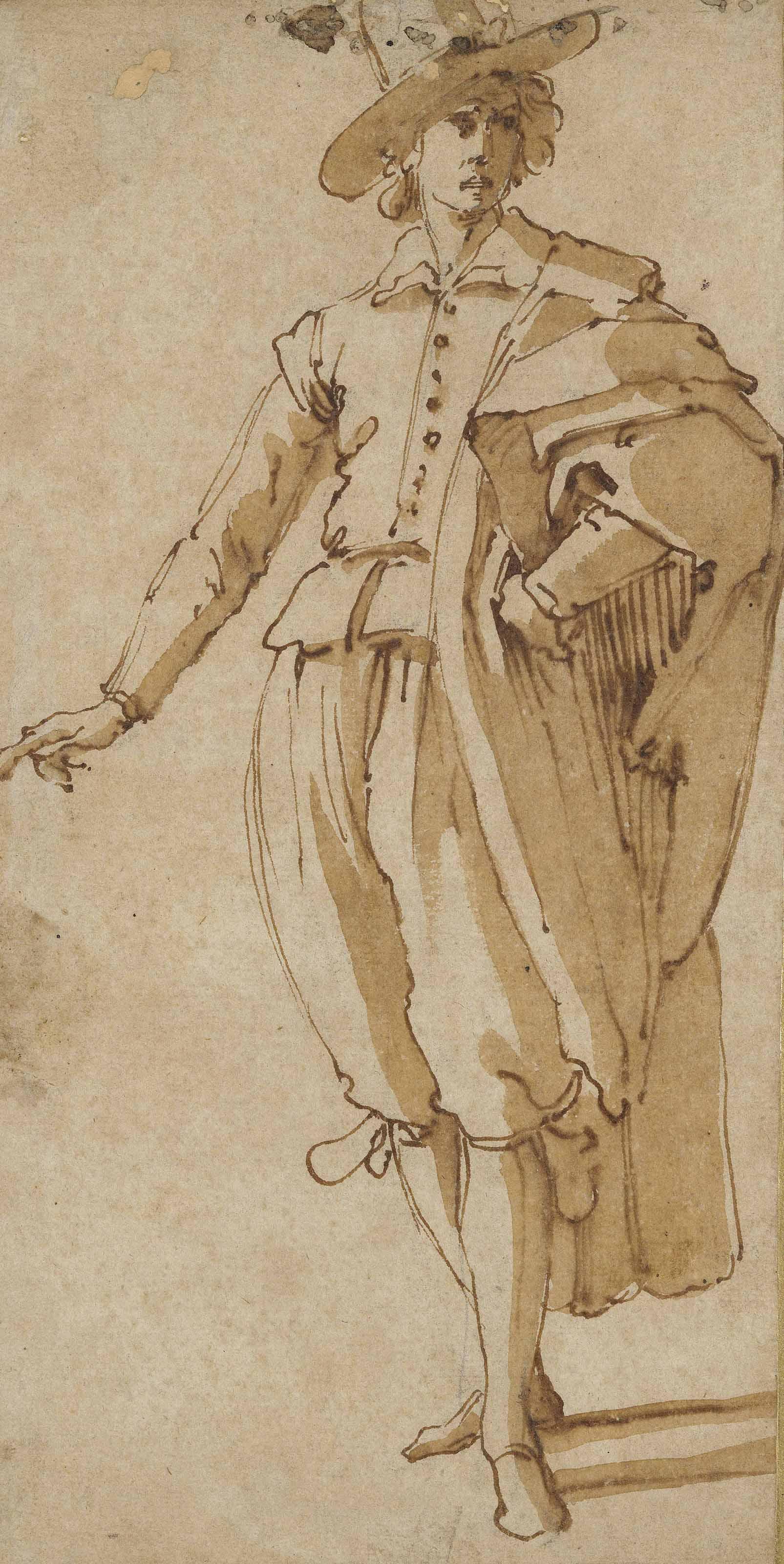Jacopo Chimenti, Called Jacopo Da Empoli - An elegantly dressed young man wearing a hat