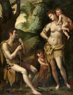 Jacopo Chimenti - Adam und Eva mit Kain und Abel