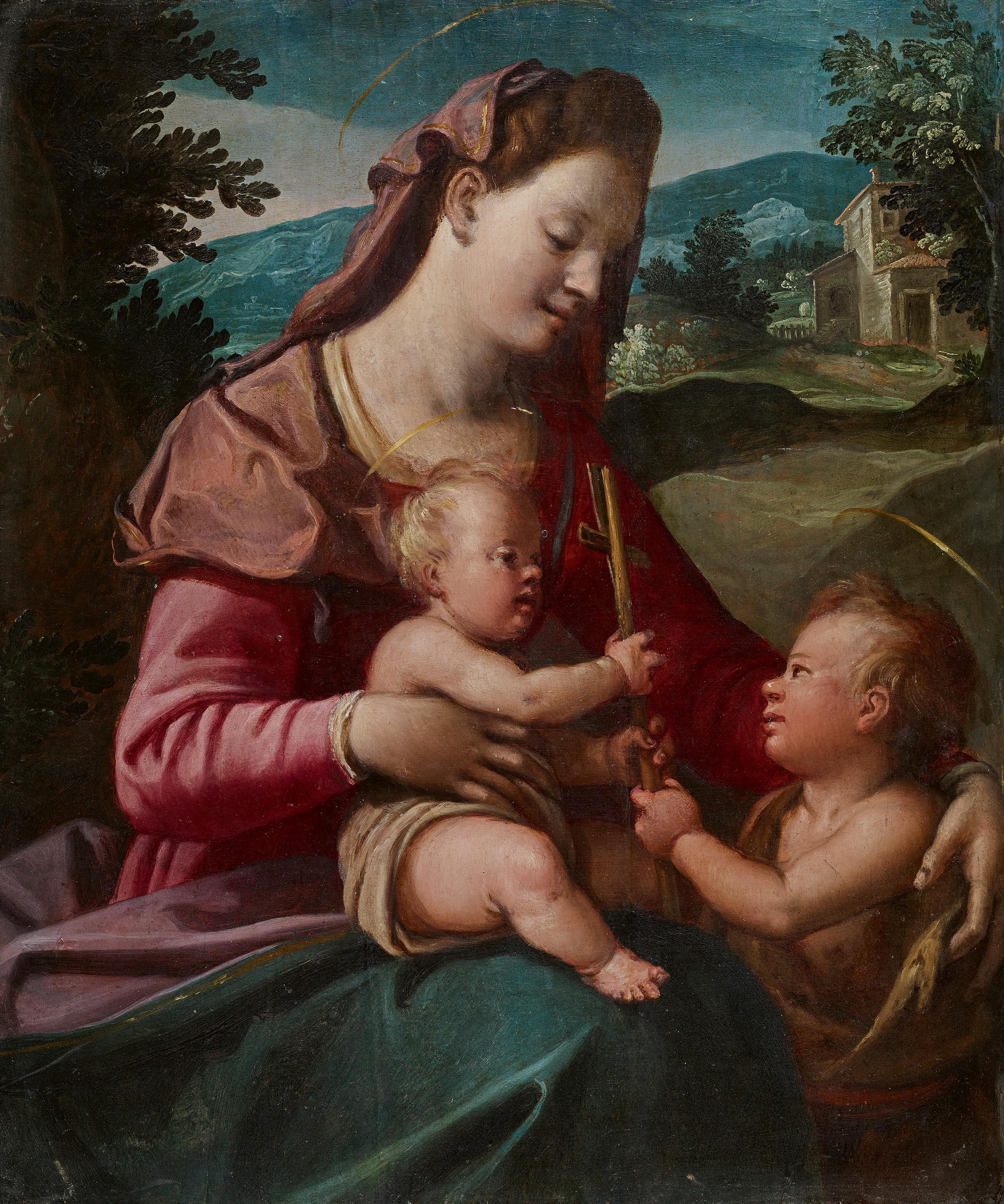Jacopo Chimenti - Madonna und Kind mit dem Johannesknaben.