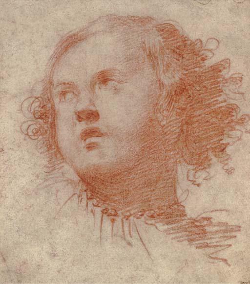 Jacopo Confortini - La Tête D\'Un Enfant Regardant Vers Le Haut À Gauche; Et la Tête D\'Un Enfant de Profil À Gauche