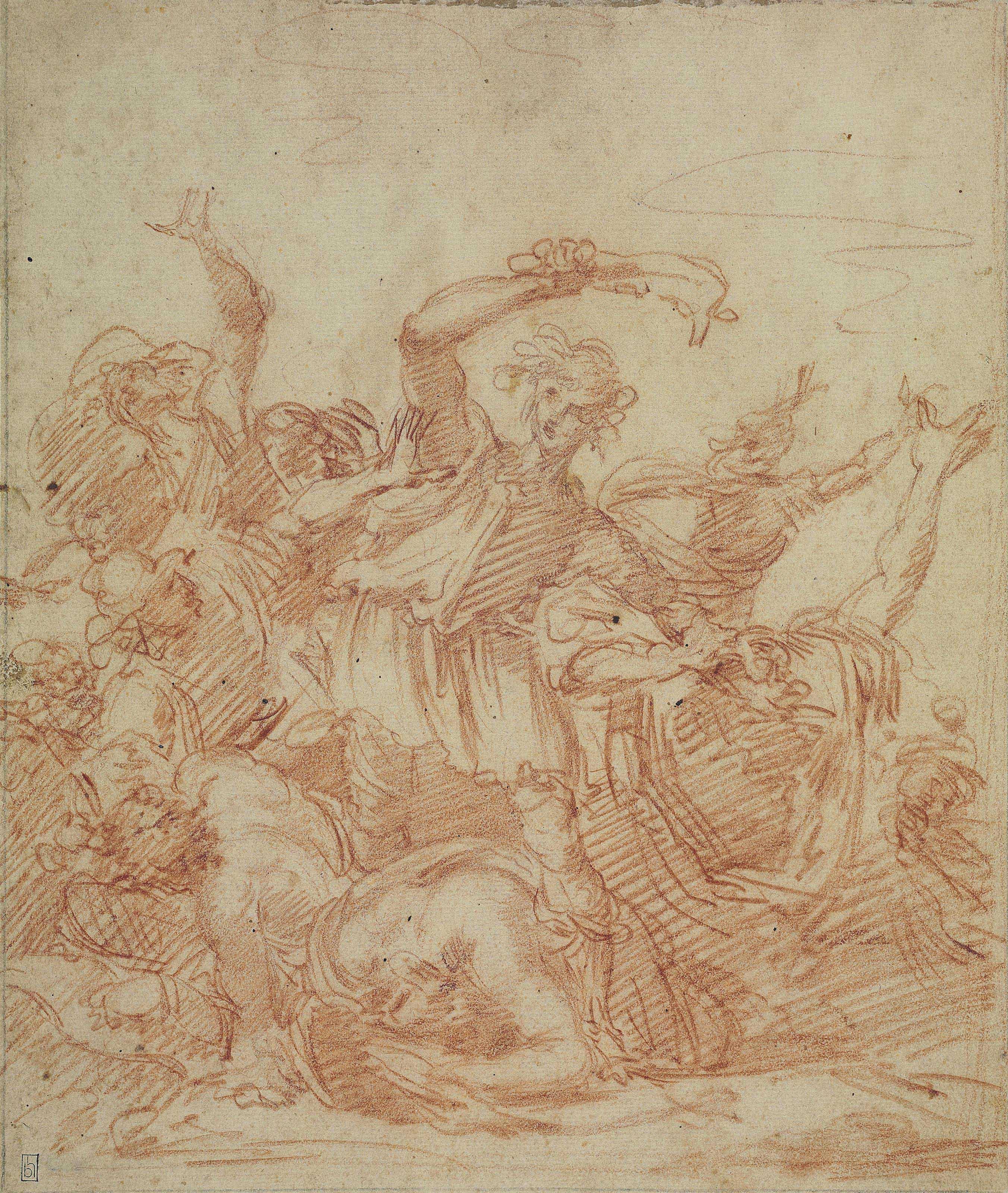 Jacopo Confortini - Samson slaying the Philistines with the Jawbone of an Ass