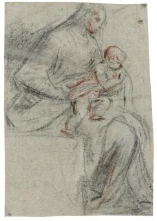 Jacopo Da Ponte - Study Of The Virgin And Child
