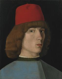 Jacopo Da Valenza - Portrait Of A Young Man, Bust Length, In A Red Cap