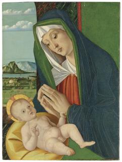 Jacopo Da Valenza - The Madonna And Child With A Landscape Beyond
