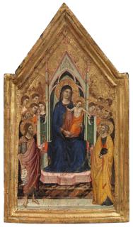 Jacopo Del Casentino - Madonna And Child Enthroned With Saints And Angels