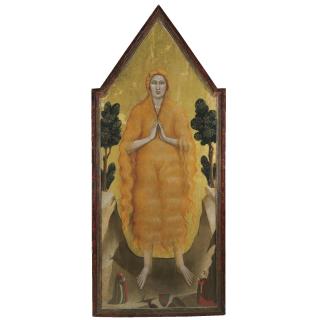 Jacopo di Cione - Mary Magdalene In The Desert With Two Donors