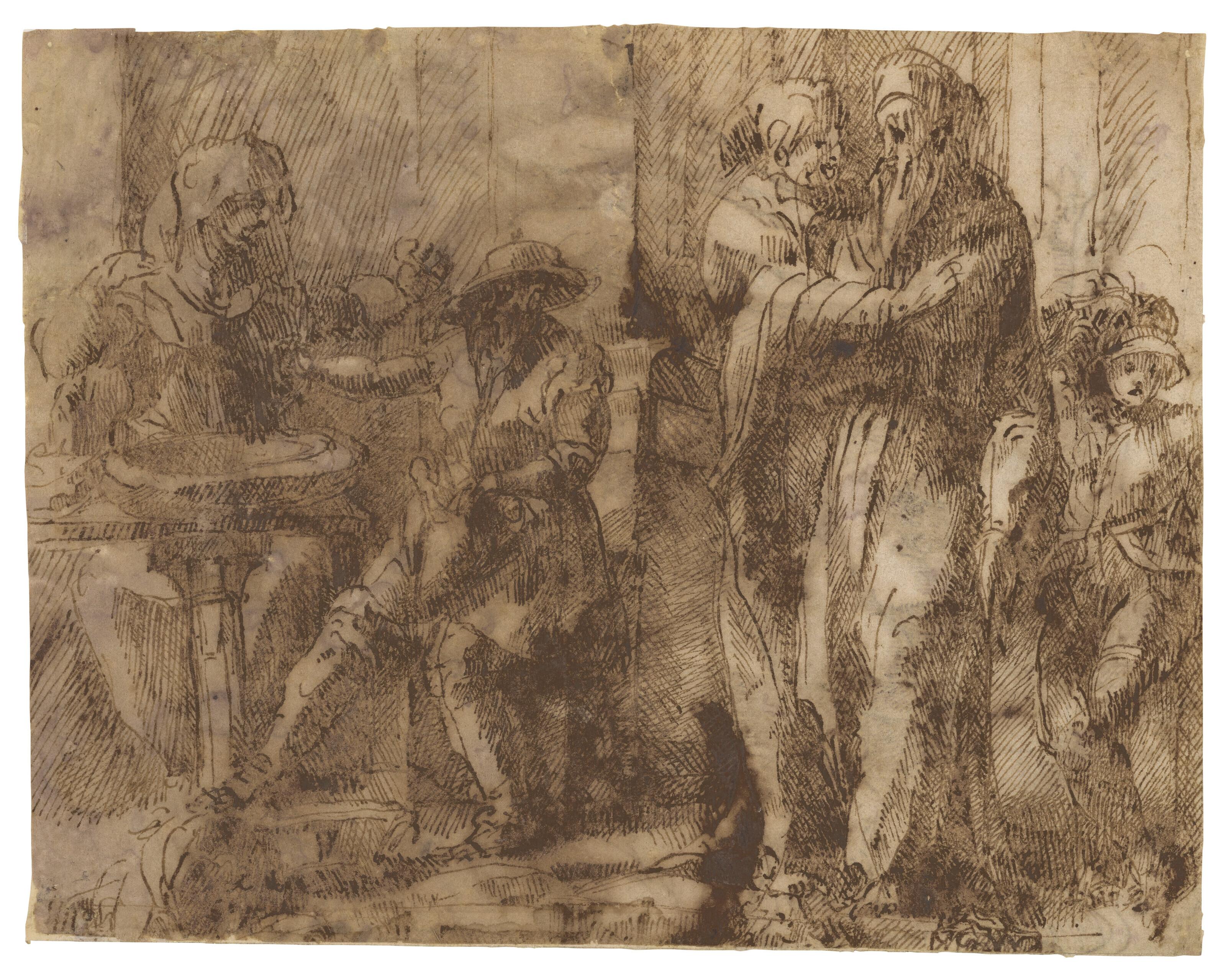 Jacopo Di Giovanni Di Francesco - Personnages dans un intérieur