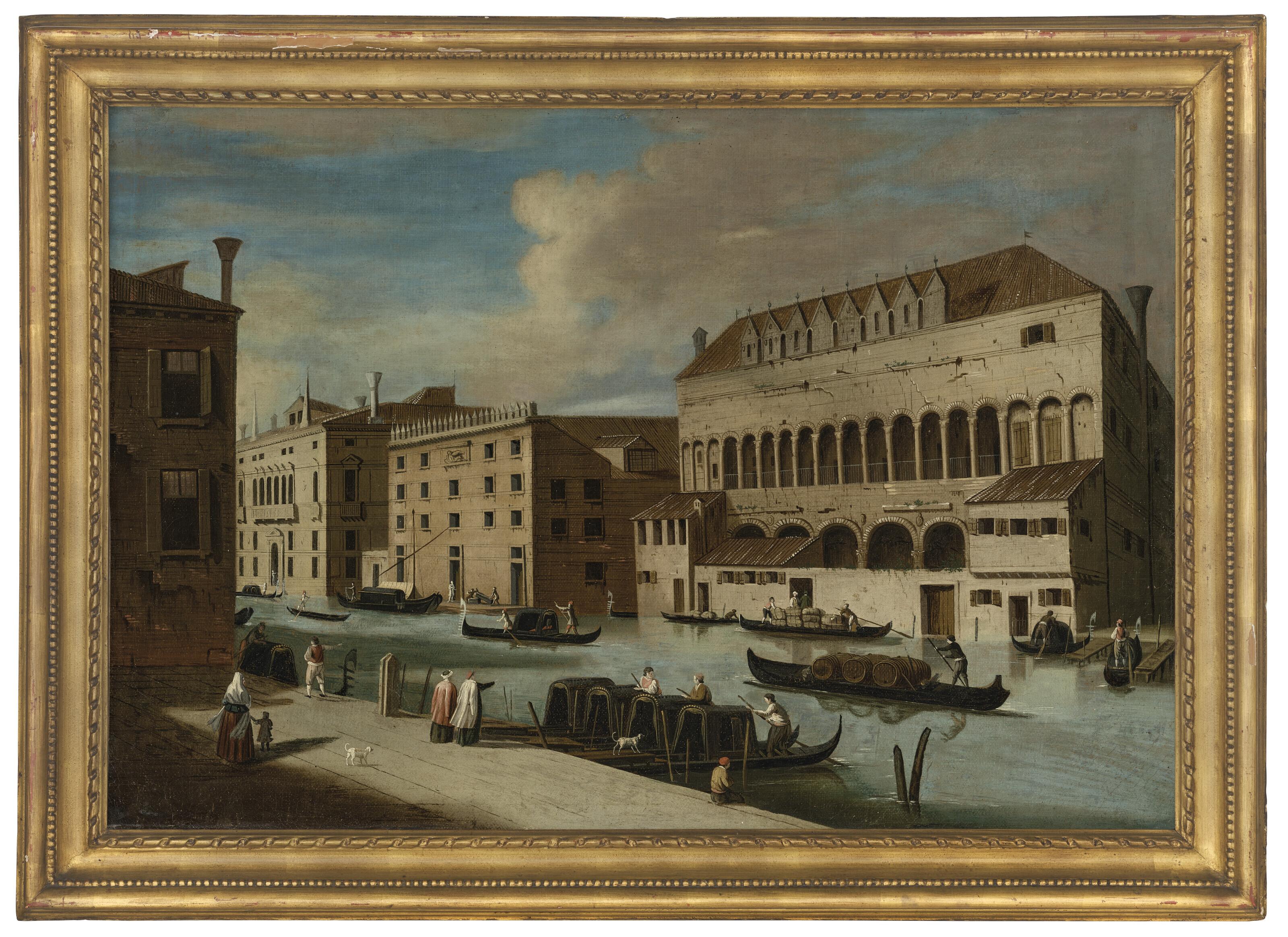 Jacopo Fabris - Venice, a view of the Grand Canal with the Fondaco dei Turchi