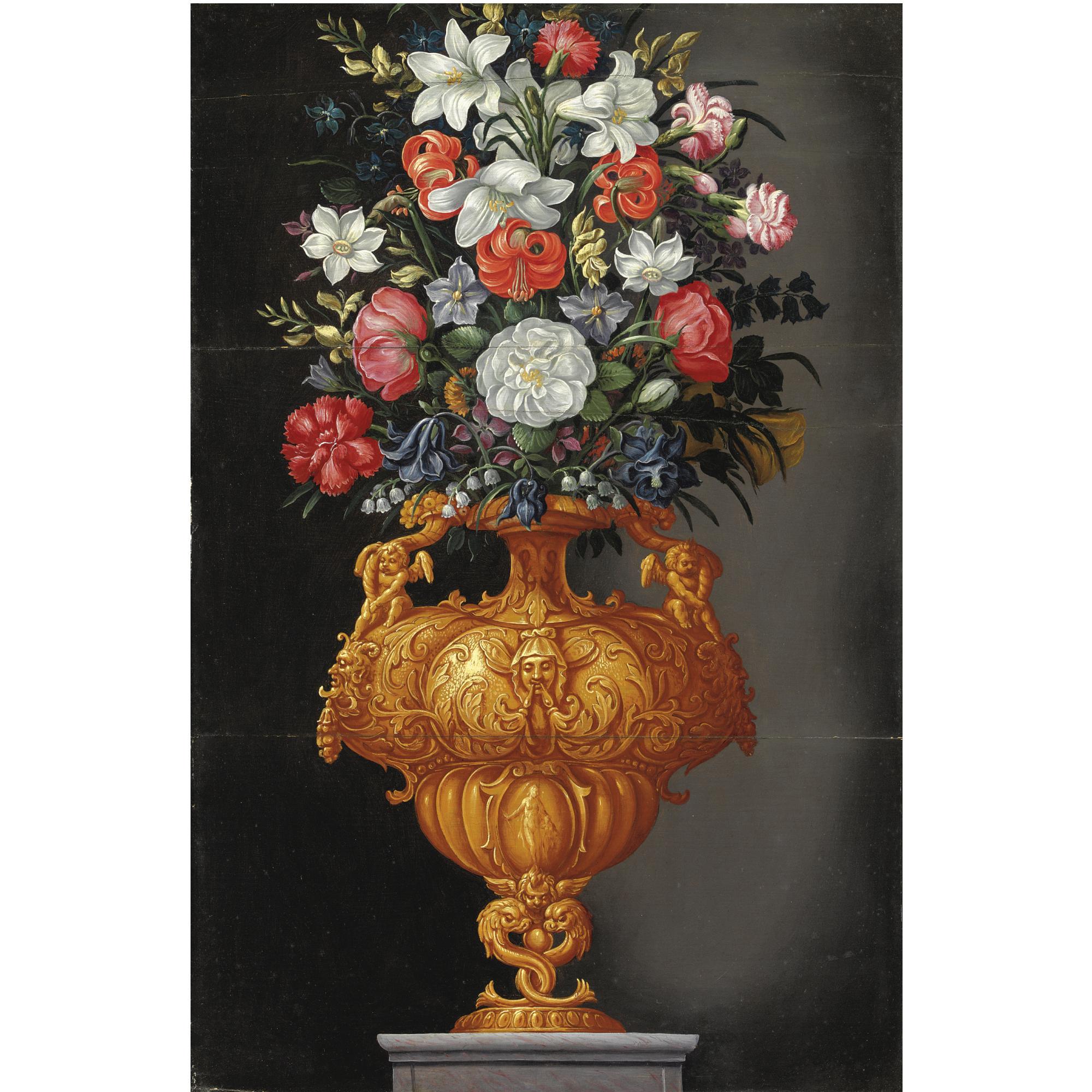 Jacopo Ligozzi - Natura Morta Con Vaso Di Fiori