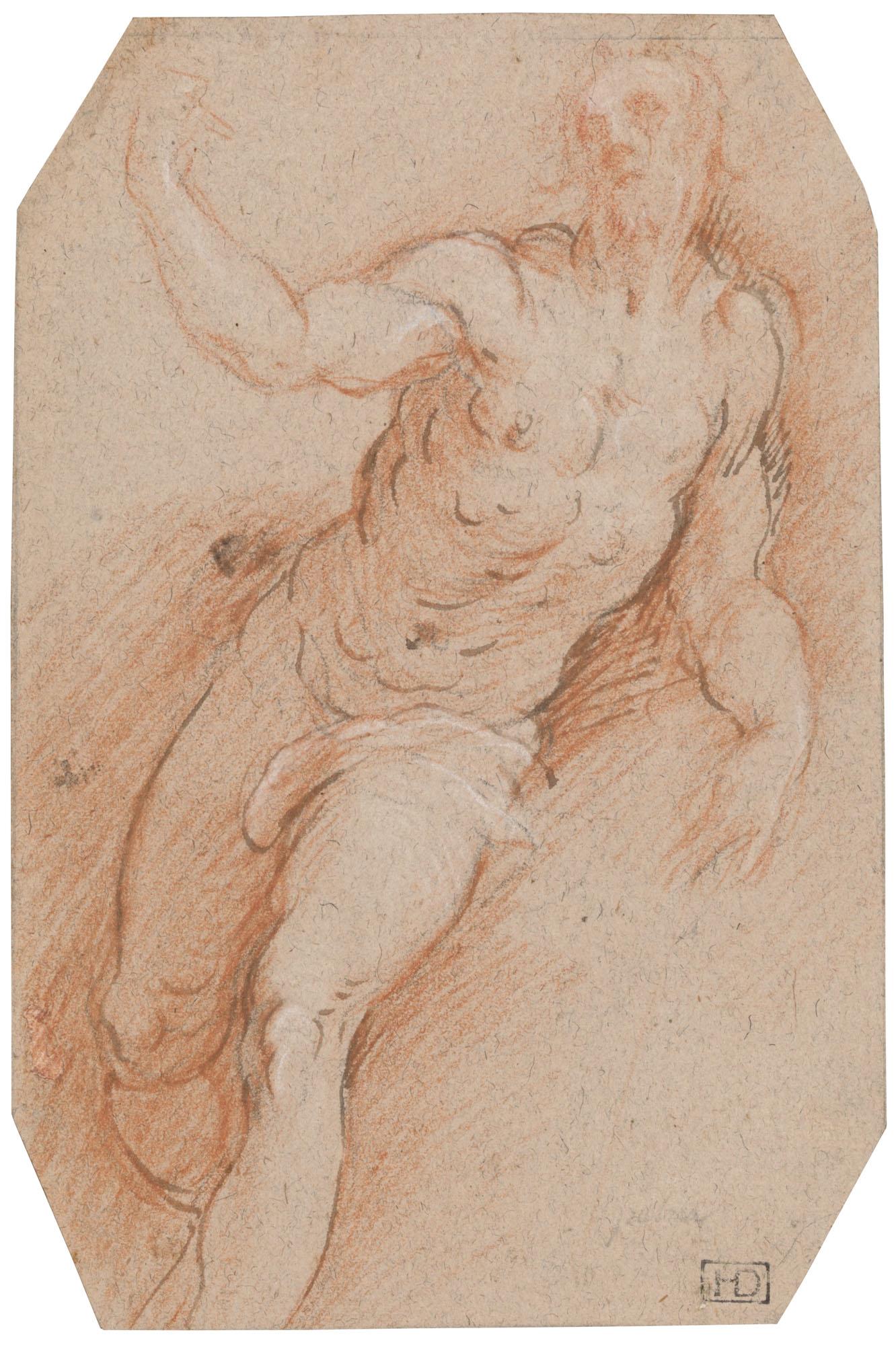 Jacopo Negretti, Called Palma Il Giovane - A male nude turning to the left