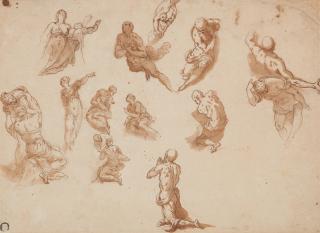 Jacopo Negretti - Studies after \