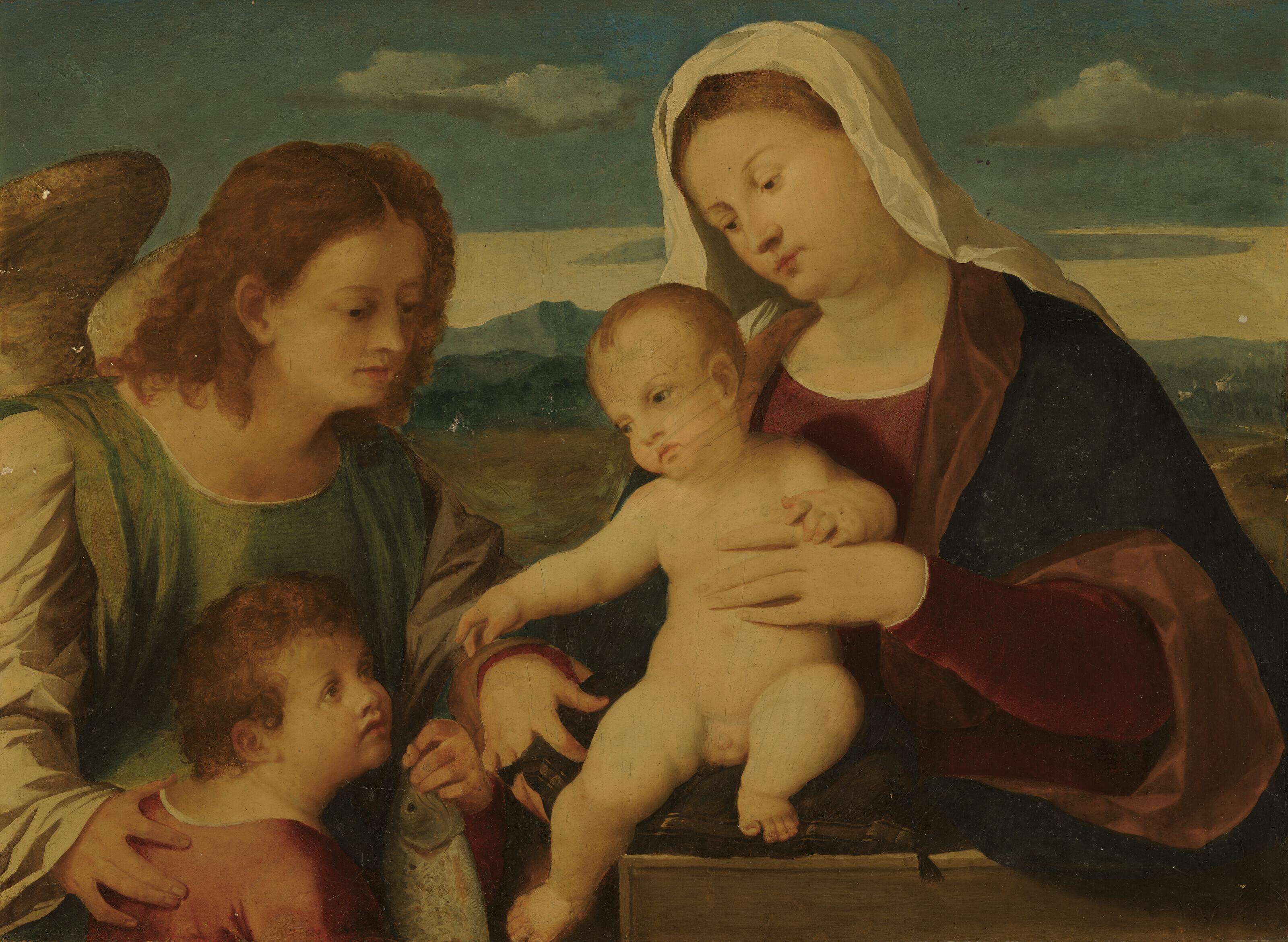 Jacopo Negretti - The Madonna and Child with Tobias and the Angel