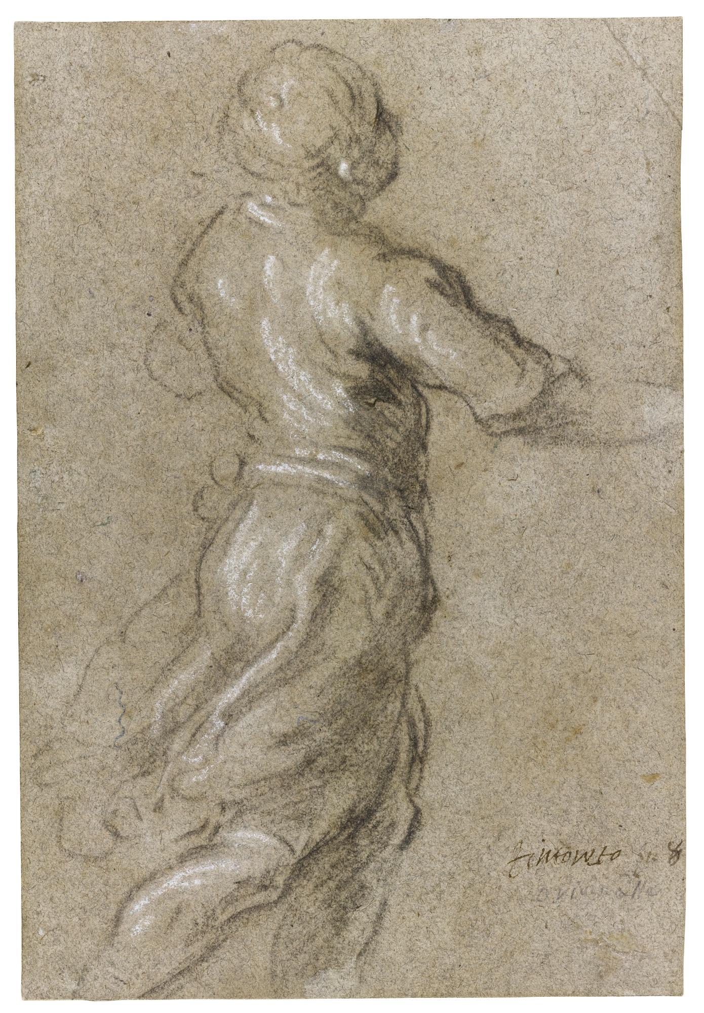 Jacopo Palma - A Standing Figure, His Right Arm Outstretched