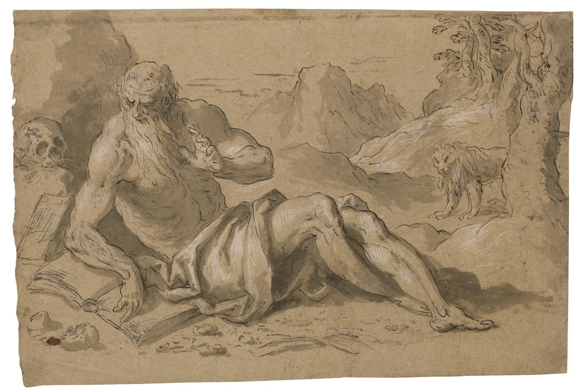 Jacopo Palma - St. Jerome In A Rocky Landscape