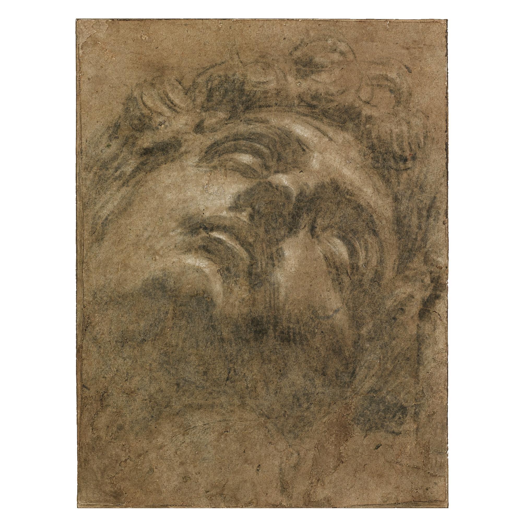 Jacopo Robusti - Study Of The Head Of Giuliano De\' Medici, After Michelangelo