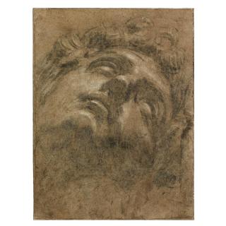 Jacopo Robusti - Study Of The Head Of Giuliano De\' Medici, After Michelangelo