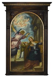 Jacopo Robusti - The Angel Foretelling Saint Catherine Of Alexandria Of Her Martyrdom