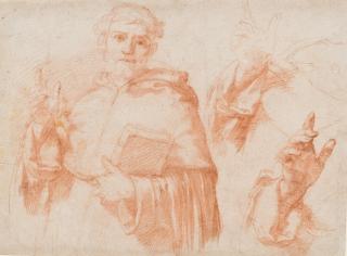 Jacopo Vignali - Saint Dominique Et Études Subsidiaires De Sa Main Droite