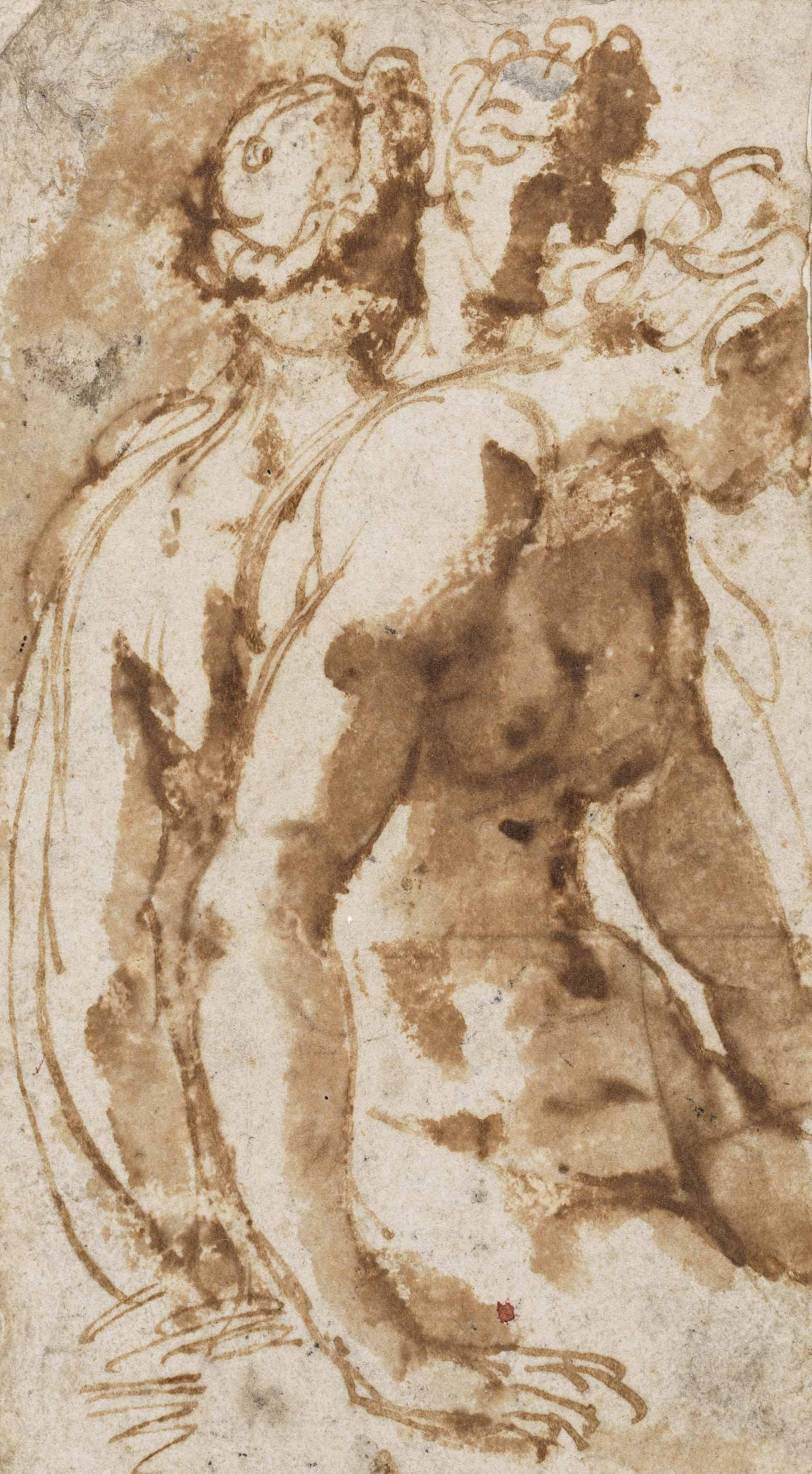 Jacopo Zanguidi, Dit Il Bertoia - Trois femmes nues assises