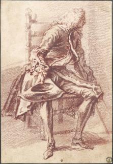 Jacques-André Portail - Study Of A Seated Gentleman