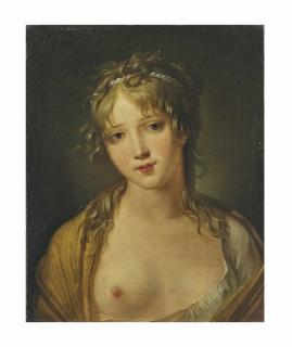 Jacques-Antoine Vallin - Jeune femme en buste