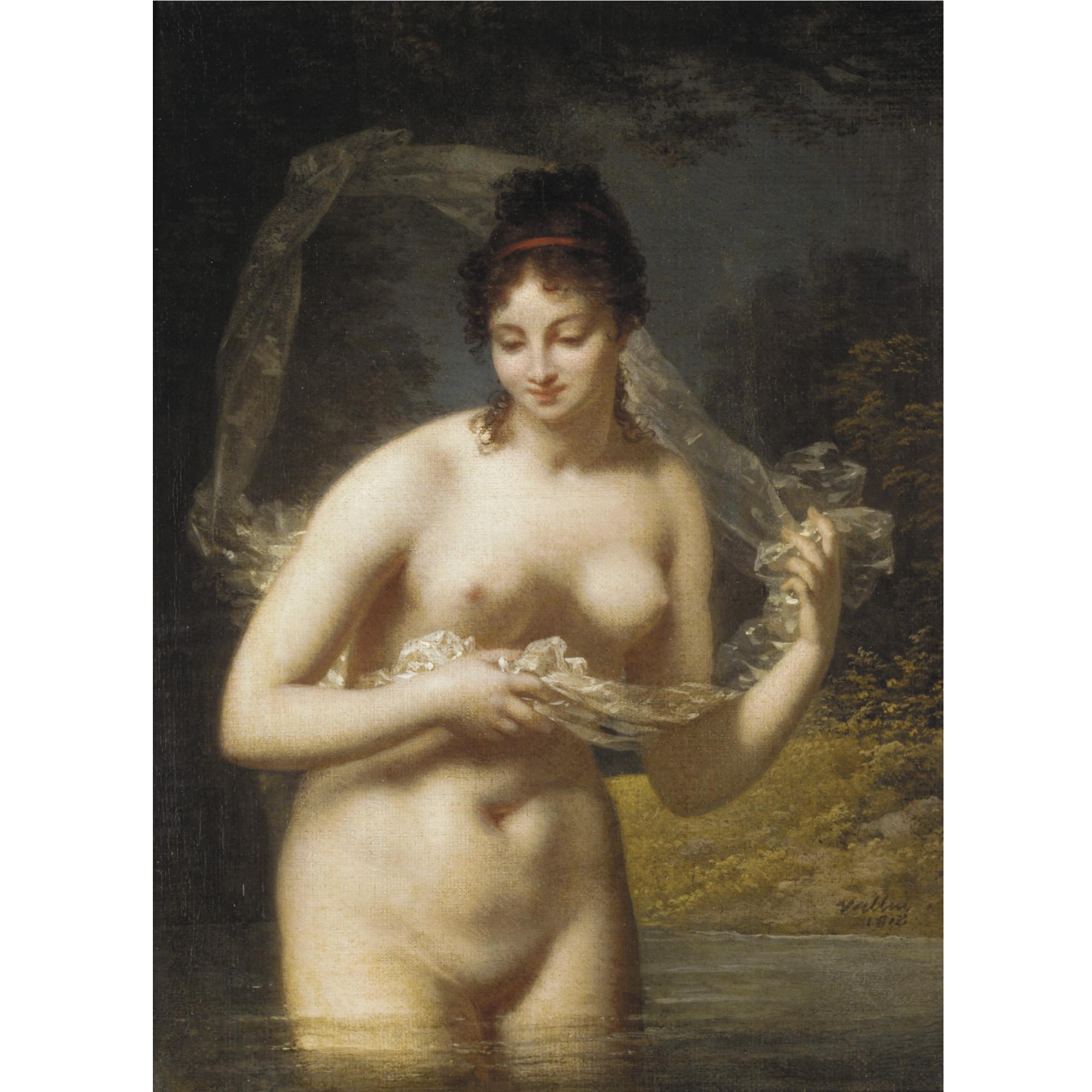 Jacques Antoine Vallin - Nude In A Lake
