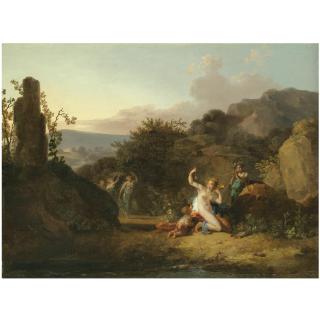 Jacques Antoine Vallin - Nymphs Dancing And Playing Music In A Southern Landscape