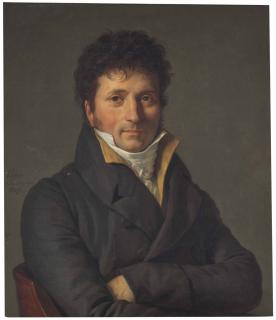 Jacques-Augustin-Catherine Pajou - Portrait of a gentleman, in a grey coat, half-length
