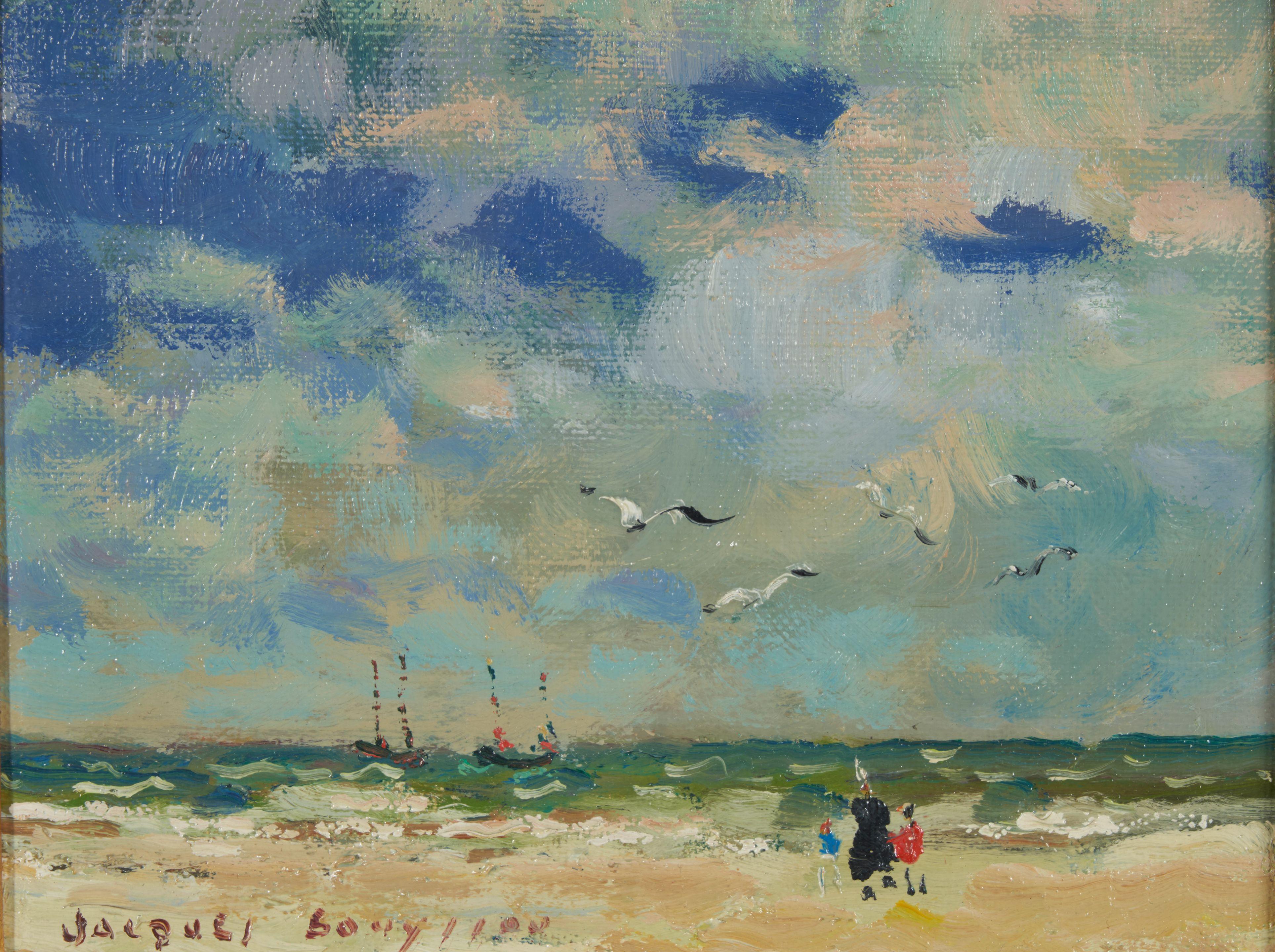 Jacques Bouyssou - A Pair of Beach Scenes: Le Sable Blanc and Les Mouettes, Normandie