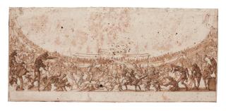 Jacques Callot - Compositional Study For \'Le Combat Des Section D\'Infanterie\'