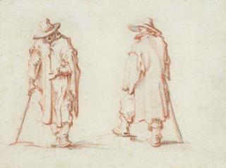 Jacques Callot - Two men in hats and long coats