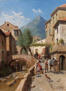 Jacques Carabain - Une rue à Monterosso, Italie