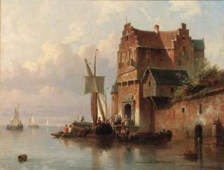 Jacques Carabain - Unloading at the customs house