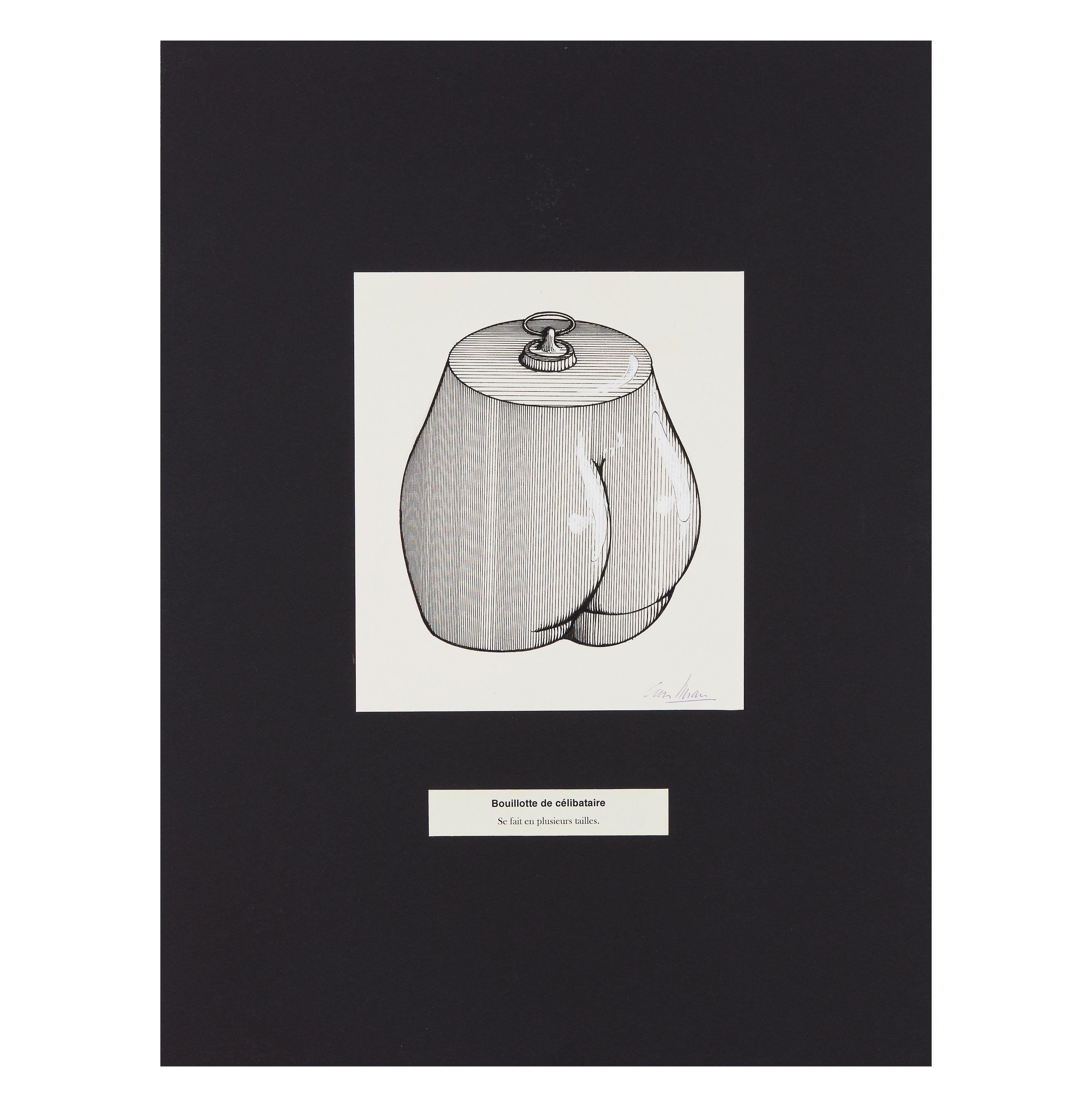 Jacques Carelman - Bouillotte de célibataire, Se fait en plusieurs tailles.