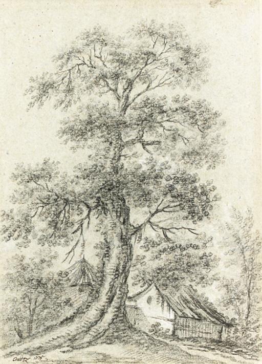Jacques-Charles Oudry - A tree and a cottage