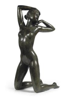 Jacques Coquillay - Jeune femme accroupé