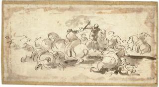 Jacques Courtois - A cavalry skirmish