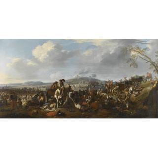 Jacques Courtois - An Extensive Landscape With The Aftermath Of A Battle
